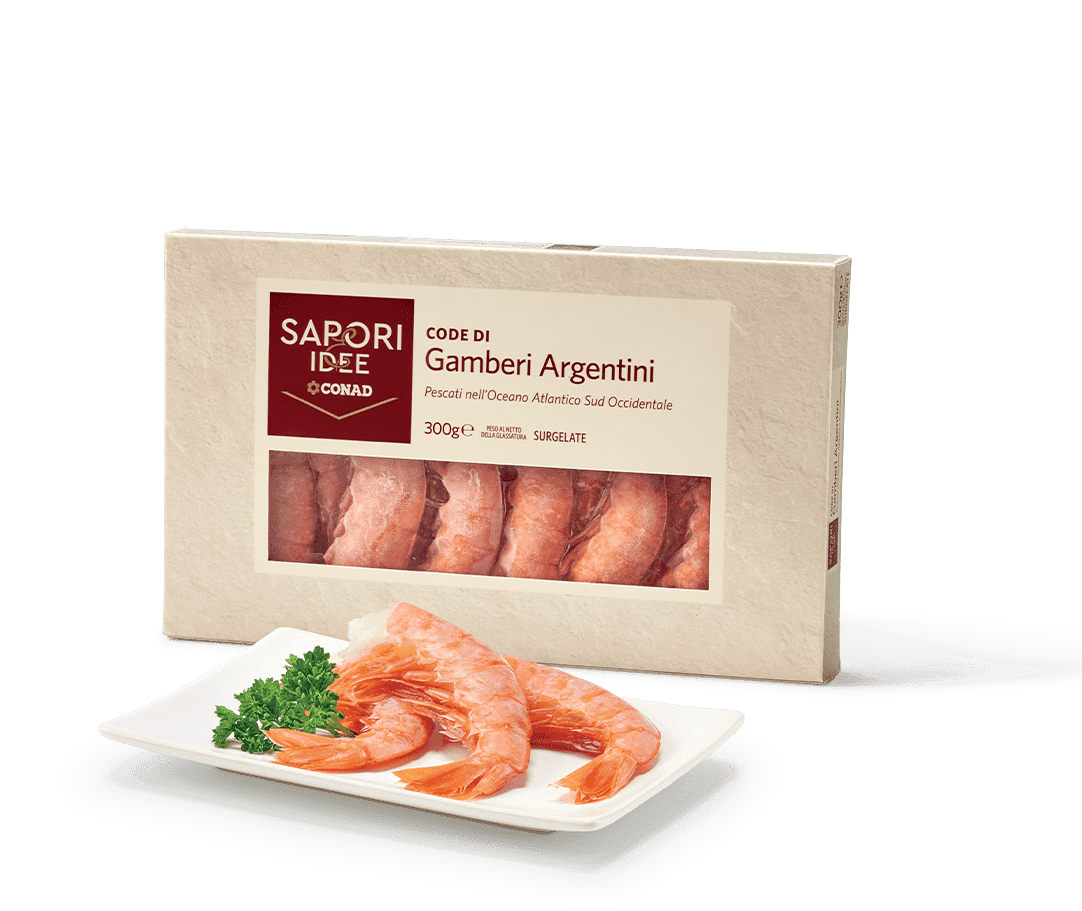 code di gamberi argentini surgelate Sapori&Idee Conad